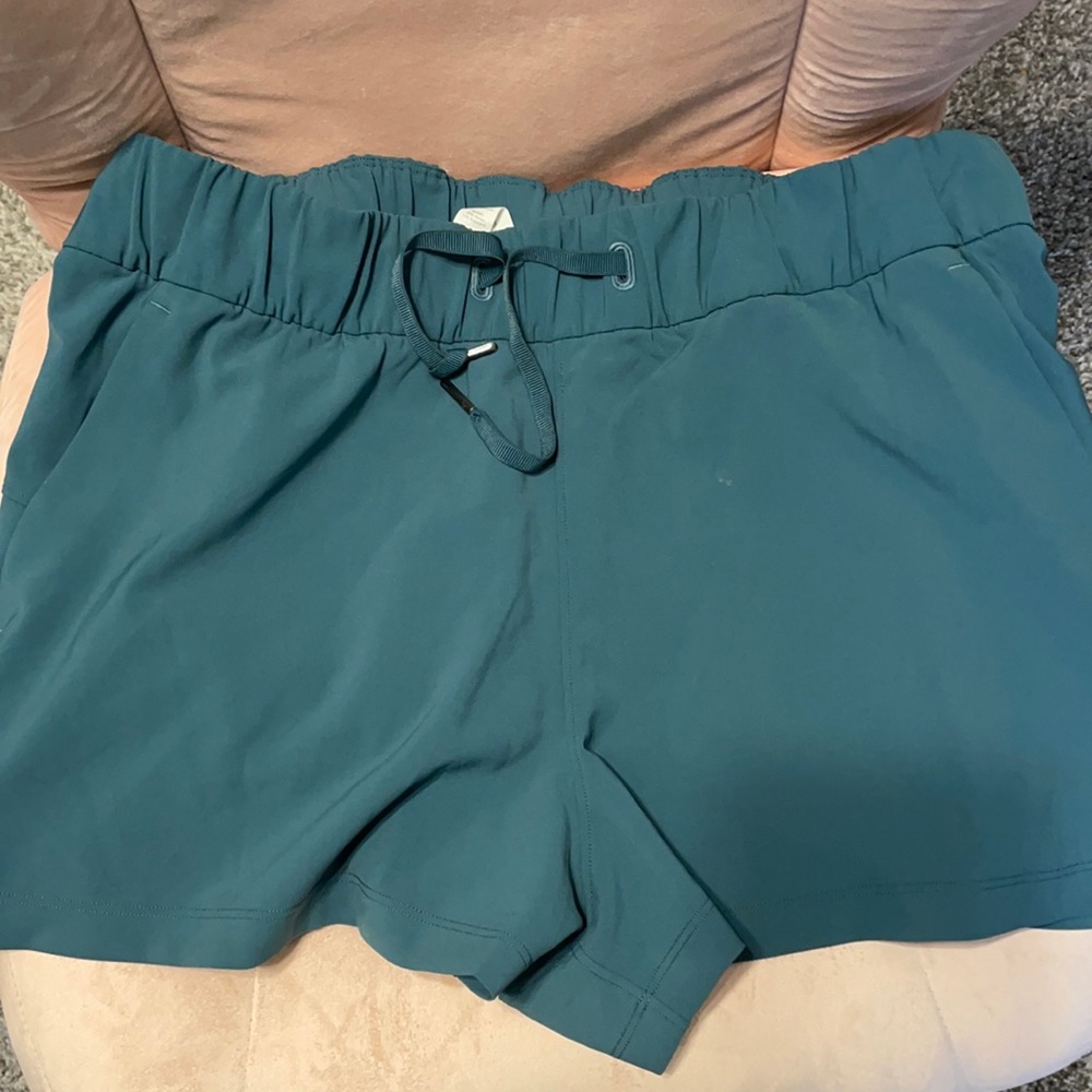Turquoise lululemon shorts